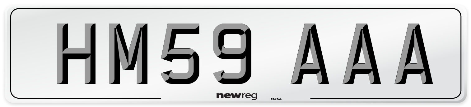 HM59 AAA Number Plate from New Reg